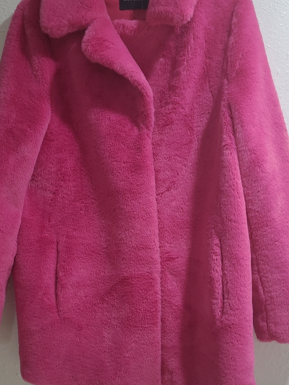 Dolce Cabo Hot Pink Faux Fur Teddy Jacket